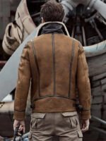 Men's Real Leather Shearling Classic Aviator Pilot Jacket