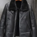 Sheepskin Aviator Jacket - Black Aviator Jacket