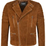 Mens Biker suede Leather Jacket