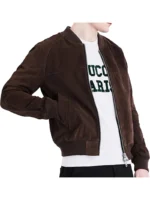 Mens suede bomber jacket - Custom Suede Bomber Jacket