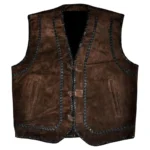Mens Suede Leather Stylish Vest - thecreativeleather.com