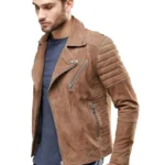 Mens Suede Motorbike Jacket - thecreativeleather.com