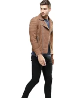Men's Suede Motorbike Jacket (3)
