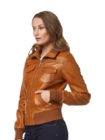 Women Casual Lambskin Leather Jacket