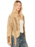 SCULLY WOMEN’S BEADED AND LACE FRINGE JACKET (1)