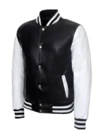 Stylish College DJ Leather Jacket for Black & White Baseball Varsity (3)