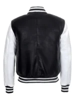 Stylish College DJ Leather Jacket for Black & White Baseball Varsity (4)