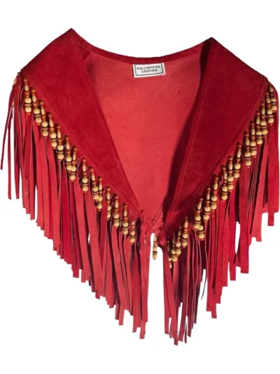 Suede Leather Fringe Biker Vest (1) - the creative leather