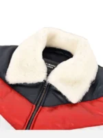 Three-Tone Real Leather Men’s V-Bomber Jacket with Fur Collar for Ultimate Warmth (2)