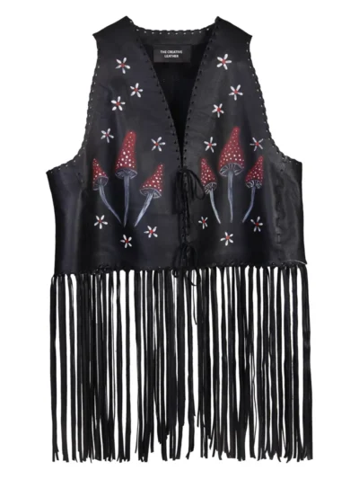 Vintage 100% Genuine Women Leather Vest (1) - the creative leather