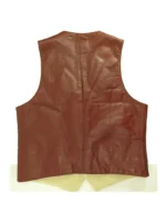 Vintage 60s Men Cowhide Leather Vest (3)