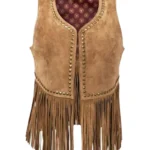 Women's Spring Bear Fringe Vest
