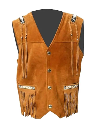A grade Western Suede Leather Vest