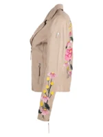 Women Embroidered Leather Jacket