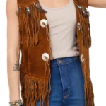Women Leather Fringe Vest - the creative leather
