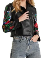 Women Printed Leather Jacket (3)