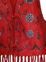Women Vintage 100% Genuine Leather Vest (1)
