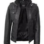 Women's Black Leather Fashion Jacket