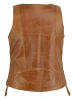Women's Brown Zippered Vest (2)