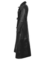 Black Nappa Leather Trench Coat
