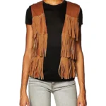 Brown Fringe Hippie Vest