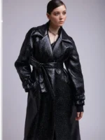 Women's Long Leather Signature Coat