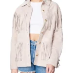 Womens Suede Fringe Jacket - suede jacket womens
