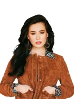 Women Brown Suede Leather Jacket