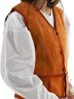 Women's Vintage Suede Leather Vest (1)