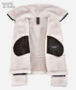 Women’s Shearling Sheepskin Jacket B3 Aviator Brown Leather inside fur