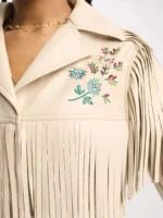 embroidered suede jacket