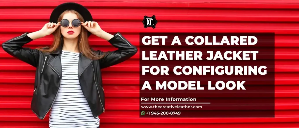 Get A Collared Leather Jacket For Configuring A Model Look