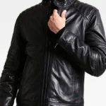 Men Cafe Racer Leather Jacket