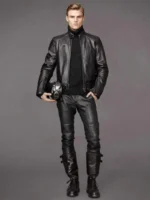 Men’s Black Cafe Racer Leather Jacket