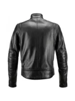 Men’s Black Cafe Racer Leather Jacket