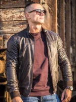 cafe racer jacket - bomber leather jacket