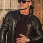 Cafe Racer Bomber Leather Jacket
