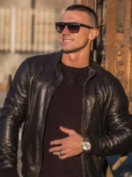 Cafe Racer Bomber Leather Jacket