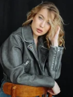 New Women's Leather Biker Jacket