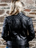 Women Black Leather Biker Jacket