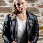 Women Black Leather Biker Jacket