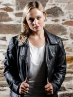 Women Black Leather Biker Jacket