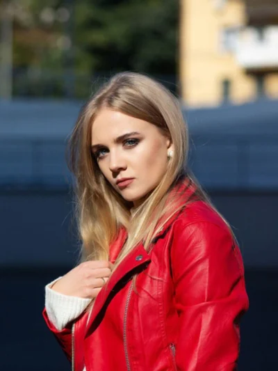 Women Leather Biker Jacket