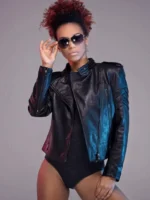 Women Signature Leather Biker Jacket