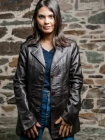 Women’s Black Leather Coat