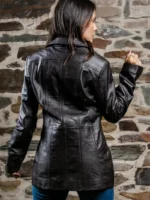 Women’s Black Leather Coat