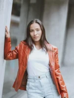 Women’s Blazer Leather Jacket