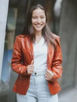 Women’s Blazer Leather Jacket
