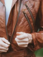 Women’s Brown Biker Leather Jacket
