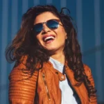Women’s Brown Leather Racer jacket